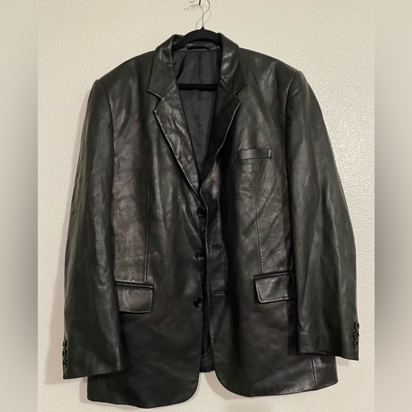 Rosleen Other - Men's Rosleen Black Leather Jacket Size XXL